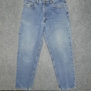 Member's Mark Jeans Mens 34x33 Blue Denim Relaxed Fit Classic Straight Tag 36x34